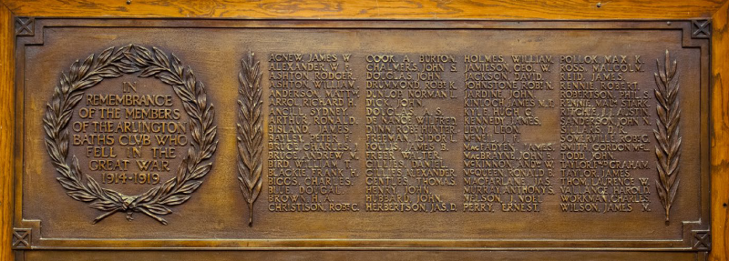 Richard Arroll on Arlington Baths Memorial